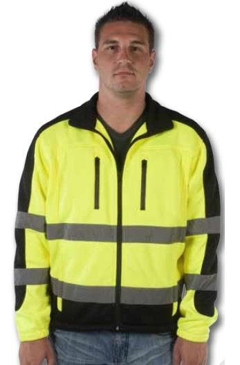 Utility Pro Wear UHV427 Full Zip Soft Shell Jacket, ANSI 107-2010 Class 3, Stain Resistant Dupont Teflon Fabric Protector