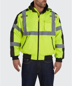 Utility Pro Wear UHV575 Class 3 Hi Vis Yellow Waterproof 3 Season Jacket, Removable Liner, Stain Resistant