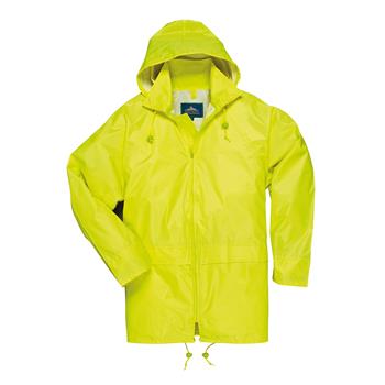 PortWest US440YER Classic Waterproof Rain Jacket, Sealed Seams, Pack Away Hood, Yellow