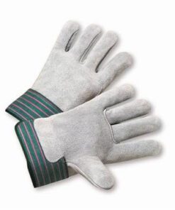 West Chester 600-EA Full Leather Back, Select Shoulder Leather Palm Glove, 2  1/2" Rubberized Safety Cuff Gloves - Box/12 Pairs