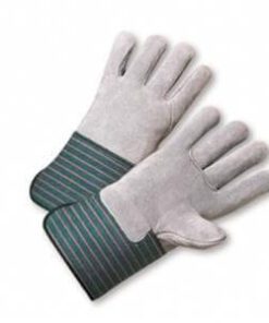 West Chester 900-EA Select Shoulder Split Cowhide Leather Palm, Full Leather Back Gloves w/ 4 1/2" Rubberized Gauntlet Cuff - Box/12 Pairs