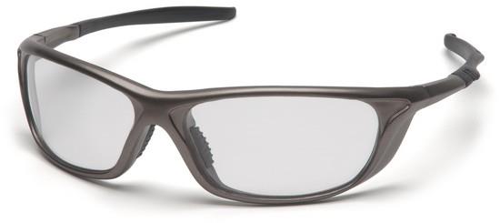 Pyramex SP4410D Safety Glasses, Azera Eyewear Clear Lens with Pewter Frame, Qty: Box/12 prs - Image 2