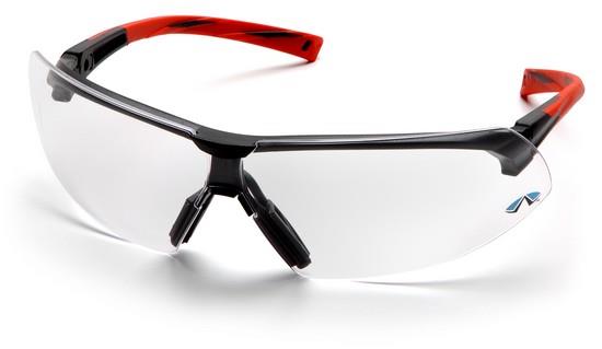 Pyramex SR4910S Safety Glasses, Onix Eyewear Clear Lens with Black/Red Frame, Qty: Box/12 prs - Image 2
