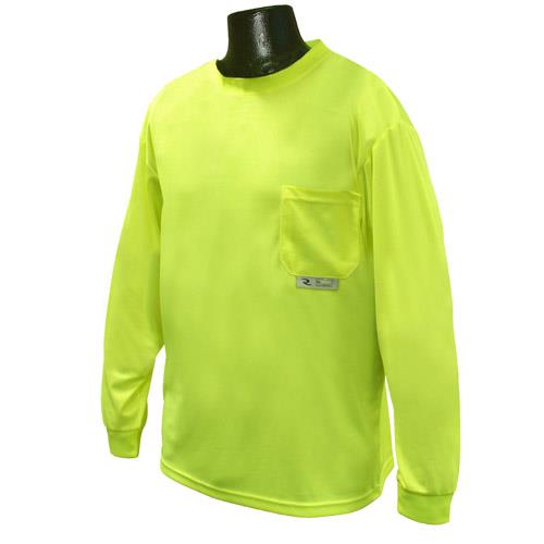 Radians ST21-NPGS Hi Vis Green Non-Rated Long Sleeve Moisture Wicking T-Shirt - Image 2