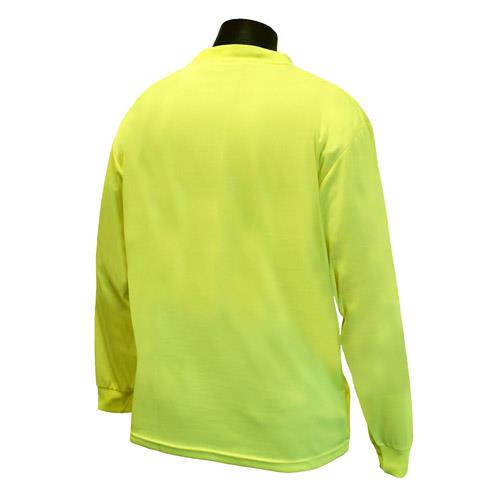 Radians ST21-NPGS Hi Vis Green Non-Rated Long Sleeve Moisture Wicking T-Shirt - Image 3