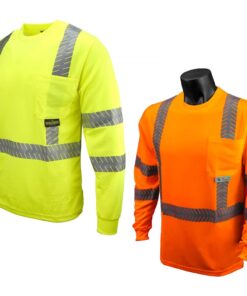 Alternative view of Radians Hi Vis Class 3 Long Sleeve T-Shirt with UV Protection, Reflective Segmented Tape, Moisture Wicking, Hi Vis Yellow ST24-3PGS or Hi Vis Orange ST24-3POS