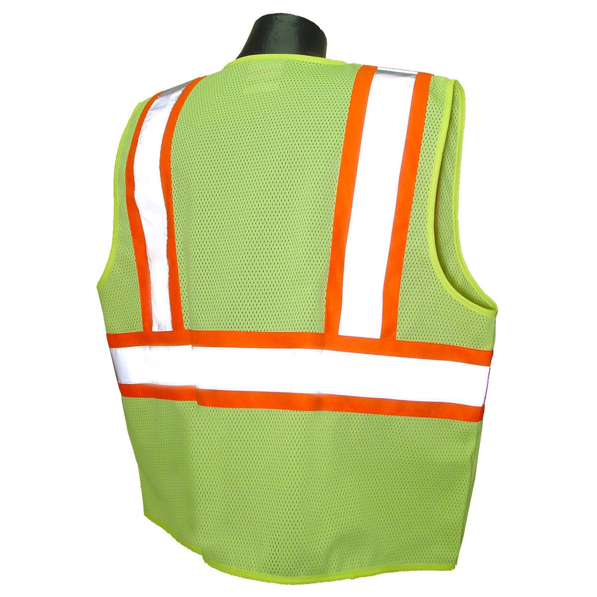 Radians SV225-2ZGM Class 2 Self Extinguishing Vest with Two-Tone Trim - Green - Image 3