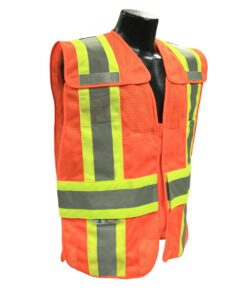 Alternative view of Radians SV24-2ZOM Class 2 Breakaway Expandable Two Tone Vest - Orange
