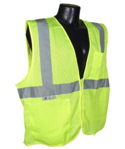 Alternative view of Radians SV25-2ZGM Class 2 Economy Fire Retardant Vest with Zipper - Green