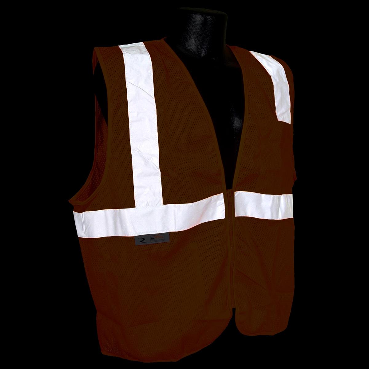 Radians SV25-2ZOM Class 2 Economy Fire Retardant Vest with Zipper - Orange - Image 4
