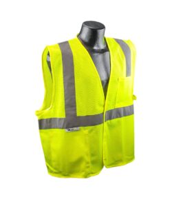 Alternative view of Radians SV2GM Class 2 Economy Mesh Safety Vest, Lime Green