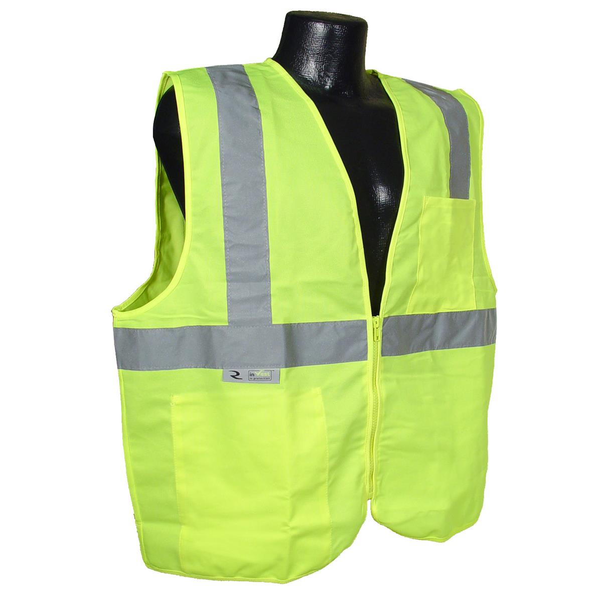 Radians SV2ZGS Class 2 Vest Green Solid with Zipper - Image 2