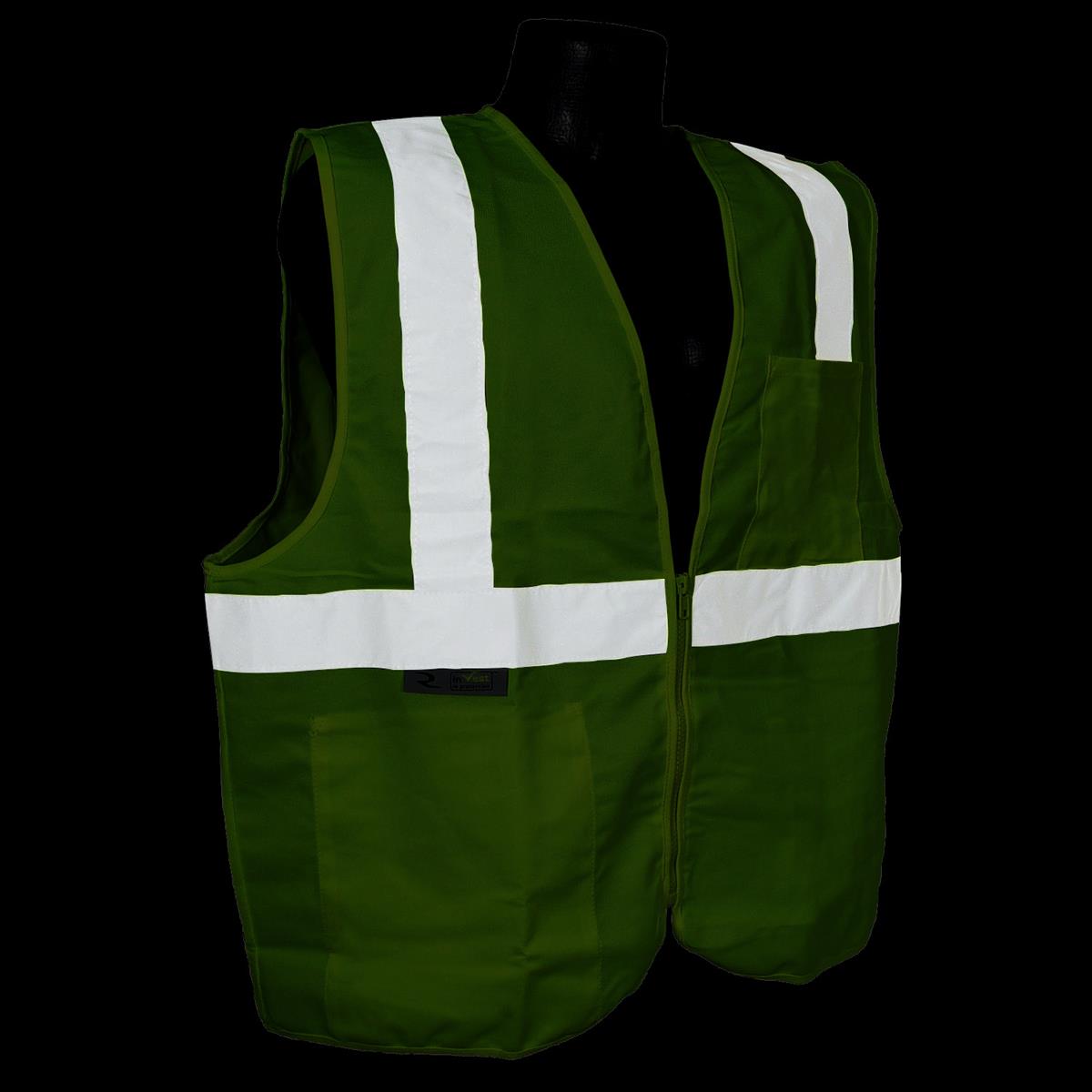 Radians SV2ZGS Class 2 Vest Green Solid with Zipper - Image 4