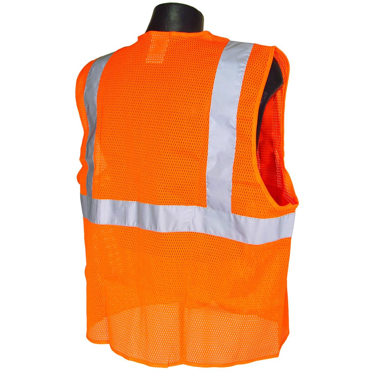 Radians SV2ZOM Class 2 Vest Orange Mesh with Zipper - Image 4