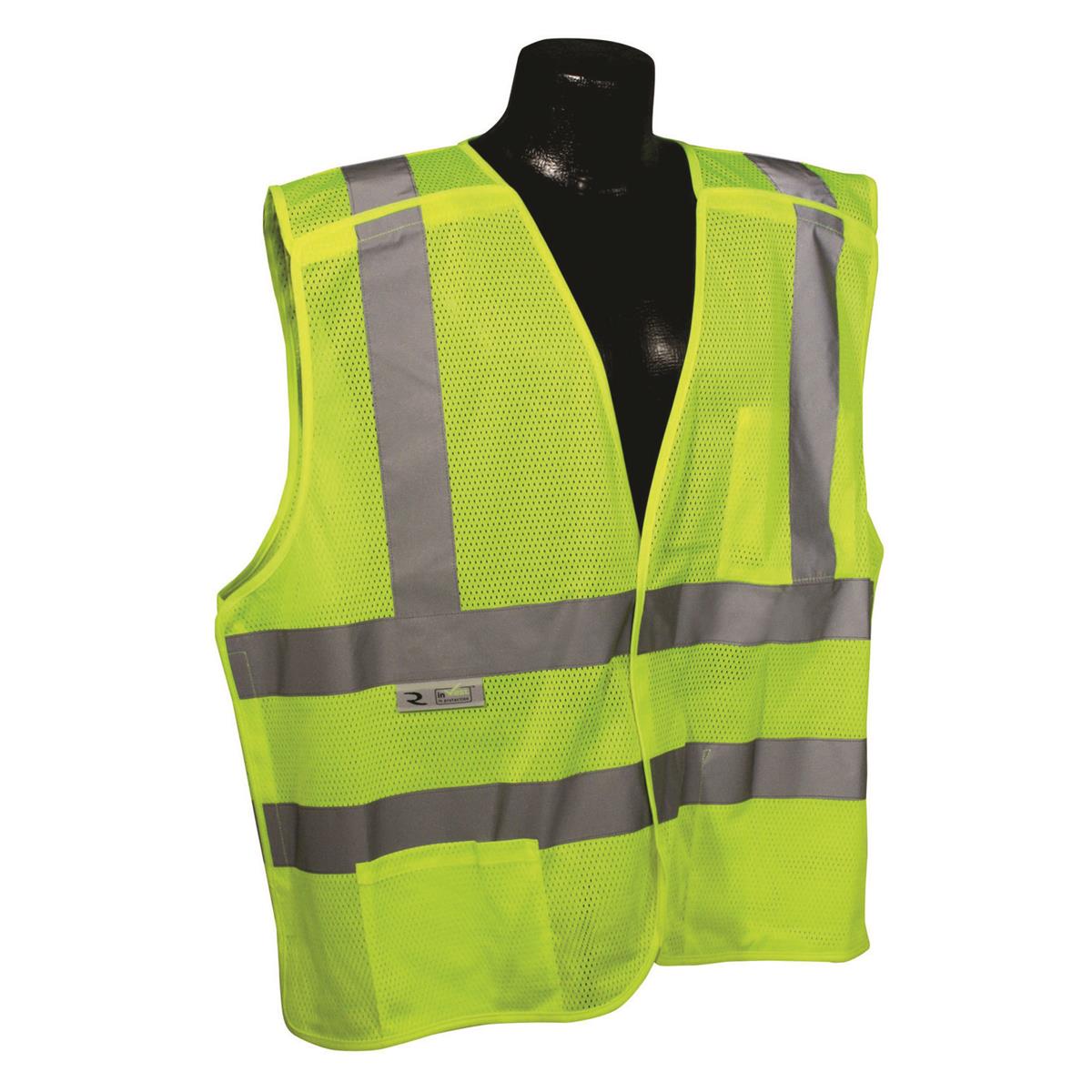 Radians SV45-2ZGM Class 2 Fire Retardant Mesh Breakaway Vest - Green - Image 2
