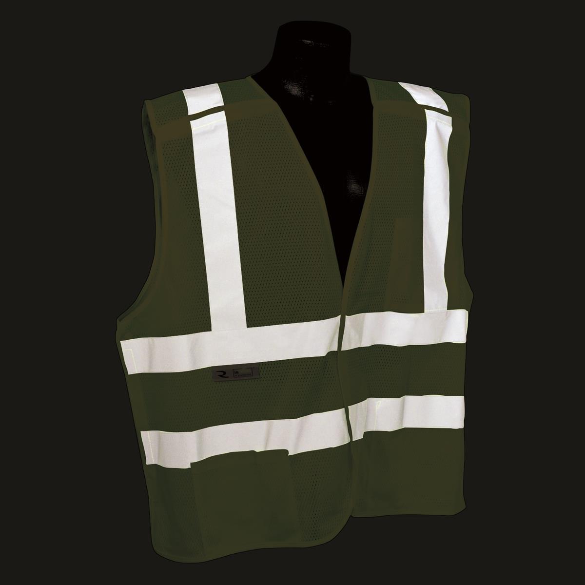 Radians SV45-2ZGM Class 2 Fire Retardant Mesh Breakaway Vest - Green - Image 4
