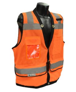 Alternative view of Radians SV59-2ZOD Class 2 Heavy Duty Surveyor Safety Vest - Orange