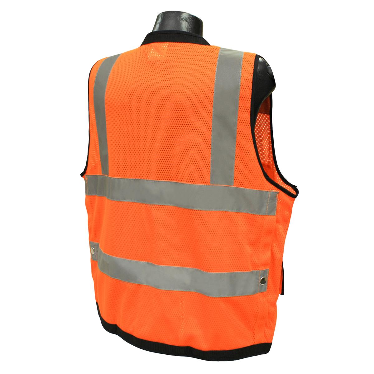 Radians SV59-2ZOD Class 2 Heavy Duty Surveyor Safety Vest - Orange - Image 3