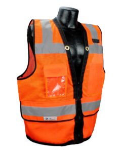 Alternative view of Radians SV59Z-2ZOD Class 2 Heavy Duty Surveyor Safety Vest with Zipper - Orange