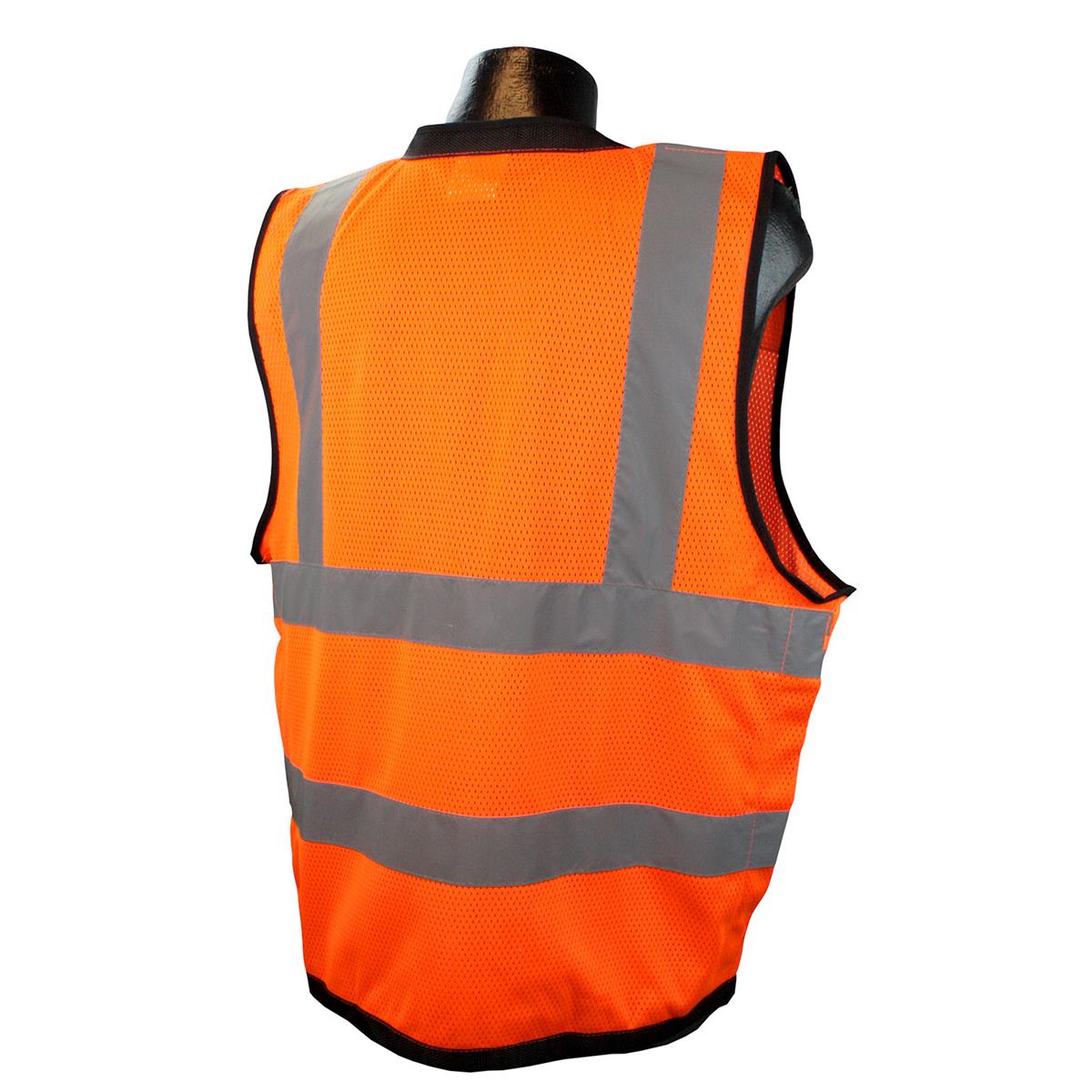 Radians SV59Z-2ZOD Class 2 Heavy Duty Surveyor Safety Vest with Zipper - Orange - Image 3