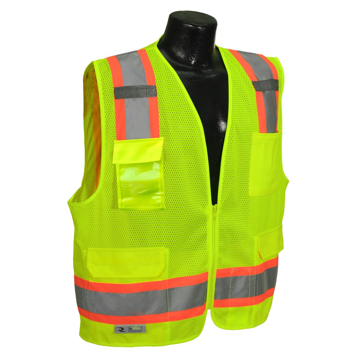 Radians SV6-2ZGM Class 2 Two Tone Surveyor Safety Vest - Green - Image 2