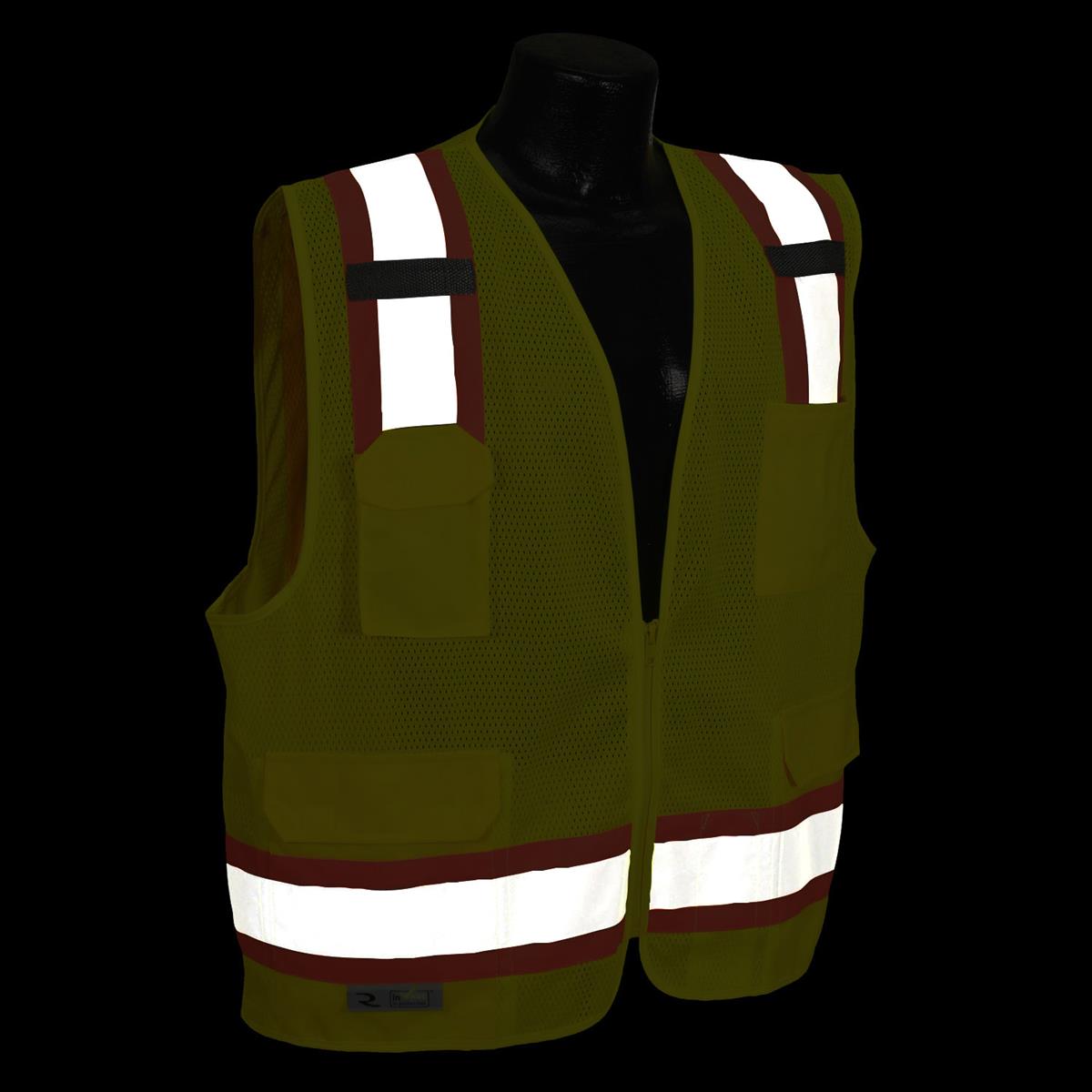 Radians SV6-2ZGM Class 2 Two Tone Surveyor Safety Vest - Green - Image 4