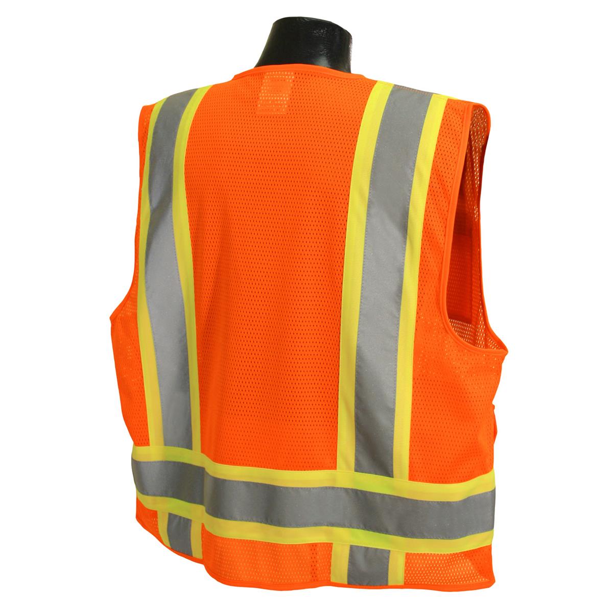 Radians SV6-2ZOM Class 2 Two Tone Surveyor Safety Vest - Orange - Image 3