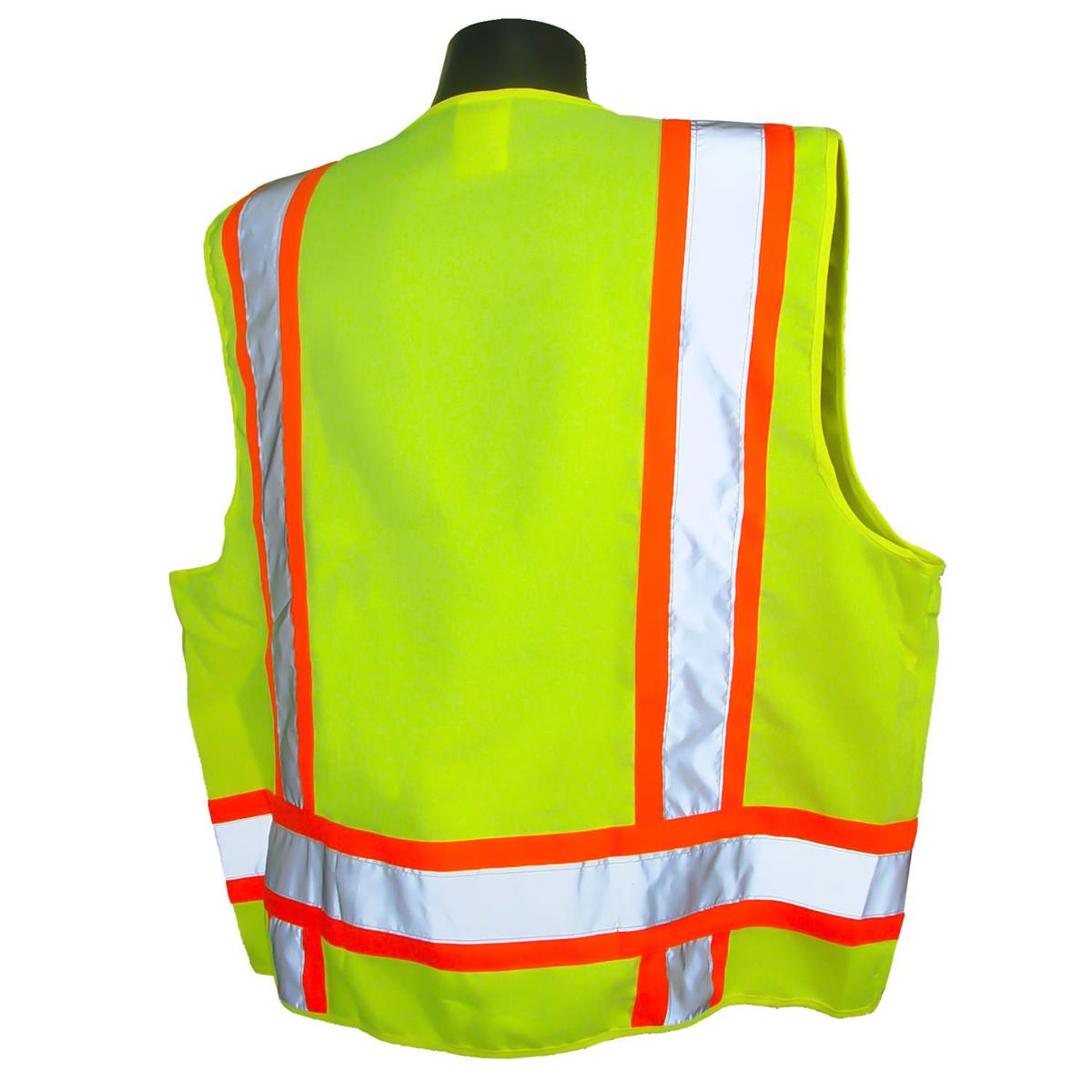 Radians SV62-2ZGT Class 2 Surveyor Heavy Duty Solid Twill Safety Vest - Green - Image 3