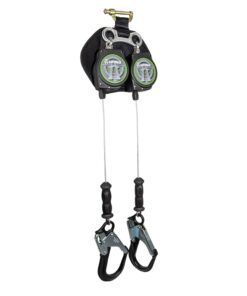 Alternative view of SAFEWAZE SW-8008-11LE-RBH-ALU-DL Class A 11' Leading Edge Cable Retractable Series, Dual Leg with Aluminum Rebar Hooks