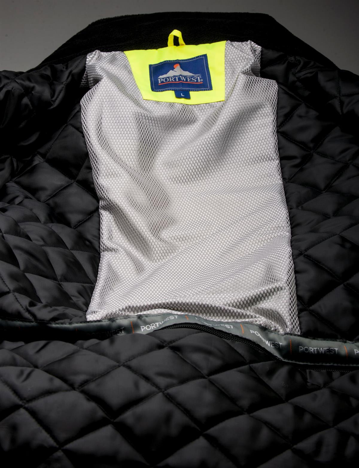 PortWest T400 PW3 Vision Hi Vis Rain Jacket, Class 3 Type R, Insulatex Heat Reflective Lining, Waterproof, Hi Vis Yellow - Image 6