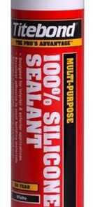 Alternative view of Titebond 100% Silicone Sealants, 10.1 Oz. Cartridge, Case/12, 4 Color Choices