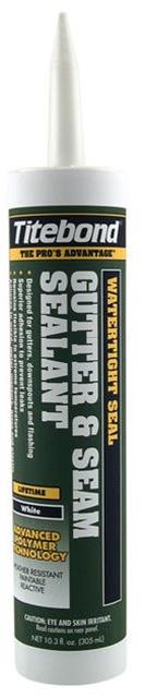 Titebond WeatherMaster Gutter and Seam Sealant, 10.1 Oz. Cartridge, Case/12 - 7321 White or 7331 Aluminum Gray - Image 4