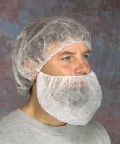 Alternative view of West Chester UBC-1000 Polypropylene Disposable White Beard Covers, 18 inch, Case/ 1,000