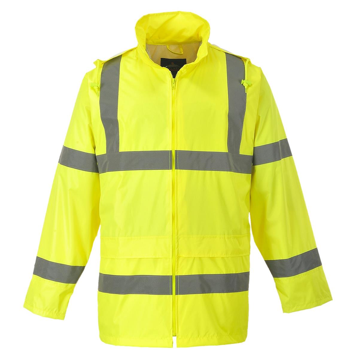 PortWest UH440 Hi Vis Green or Orange Class 3 Rain Jacket / Windbreaker - Image 3