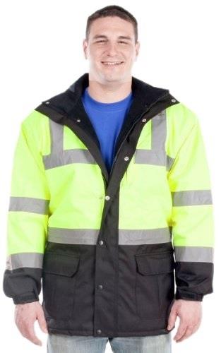Utility Pro Wear UHV1004 Stain-Resistant ANSI Class 3 Hi Vis Contractor Parka Poly Fleece Liner - Image 4