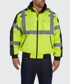 Alternative view of Utility Pro Wear UHV575 Class 3 Hi Vis Yellow Waterproof 3 Season Jacket, Removable Liner, Stain Resistant