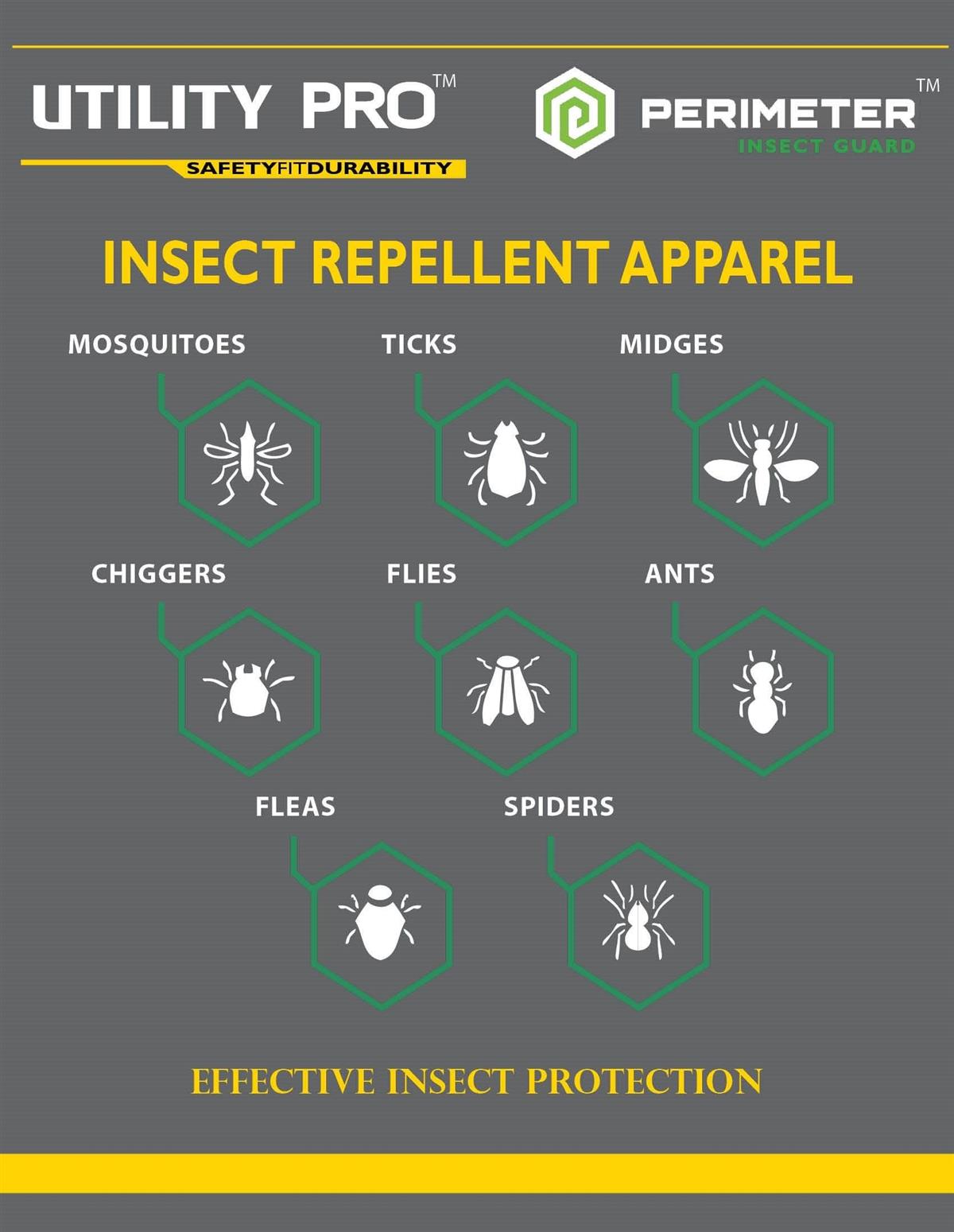 Utility Pro Wear UHV868 Hi Vis Class 2 Short Sleeve T-Shirt, Protected with PERIMETER Insect Guard & SPF Protection - Image 3