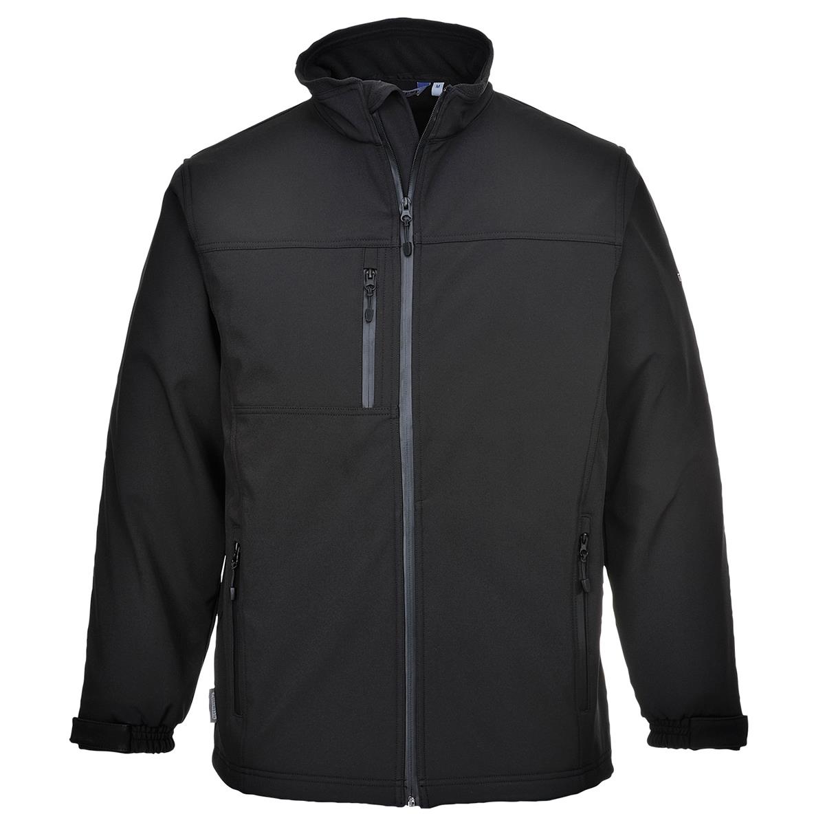 PortWest UTK50BKR Technik Breathable Laminated Three Layer Softshell Jacket, Windproof, Waterproof, Black - Image 2