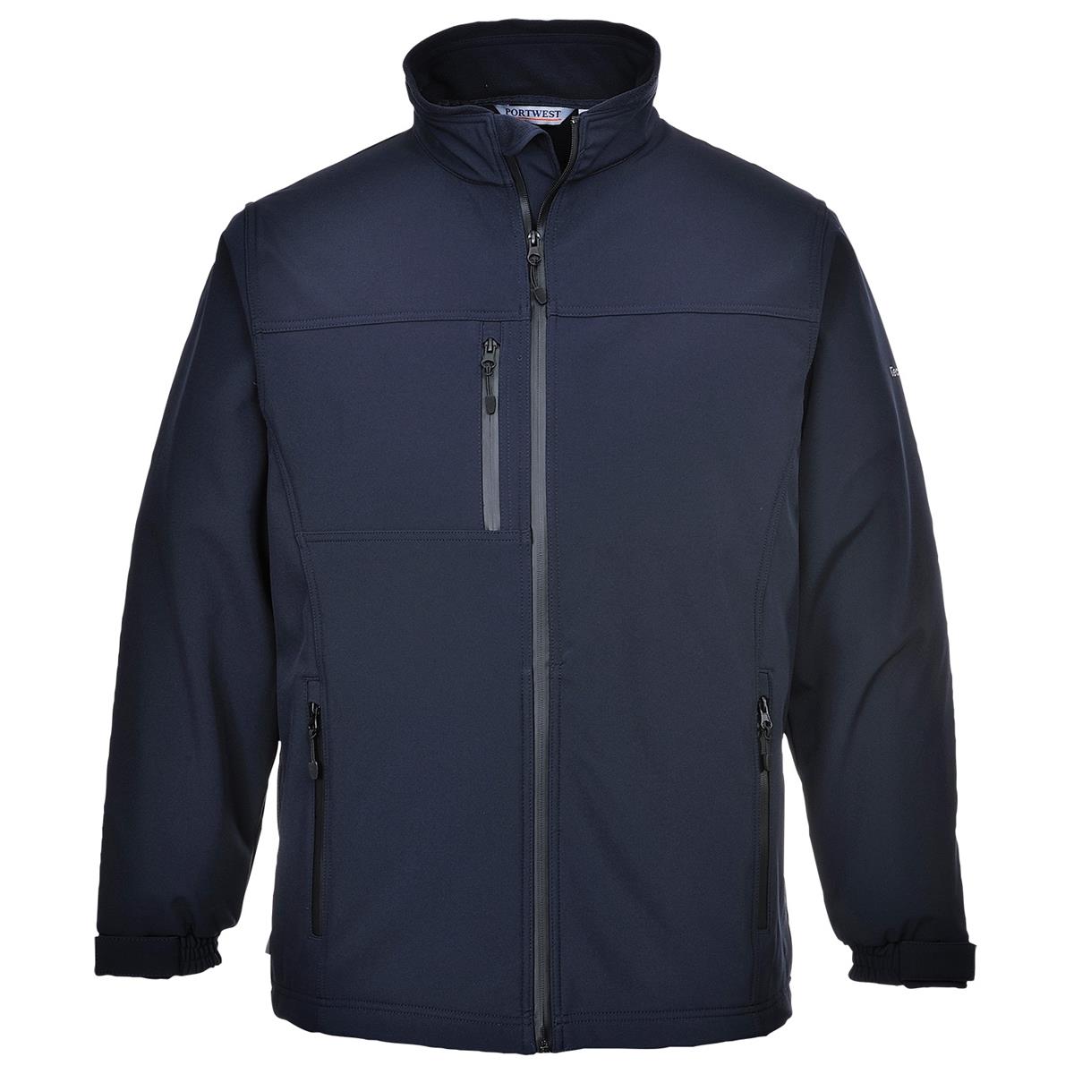 PortWest UTK50NAR Technik Breathable Laminated Three Layer Softshell Jacket, Windproof, Waterproof, Navy - Image 2