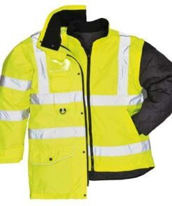 Alternative view of PortWest US427 Hi Vis 7-In-1 Class 3 Traffic Jacket / Winter Parka, Waterproof 300 Denier Durable Shell with Removable Sleeves and Liner, Hi Vis Yellow