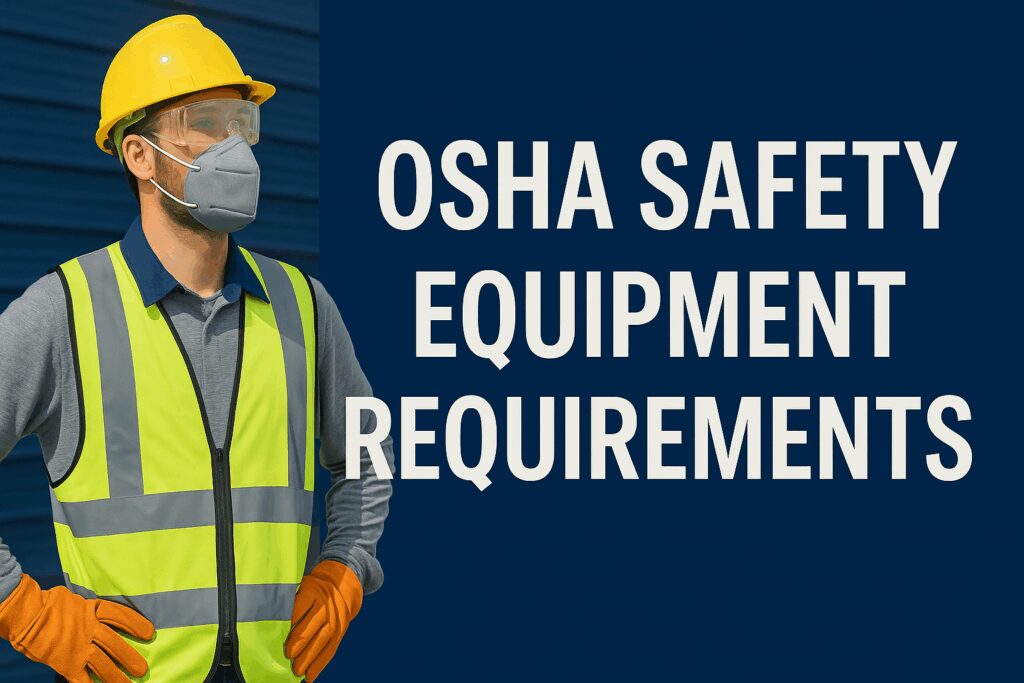 OSHA Blog featured image with man wearing safety gear