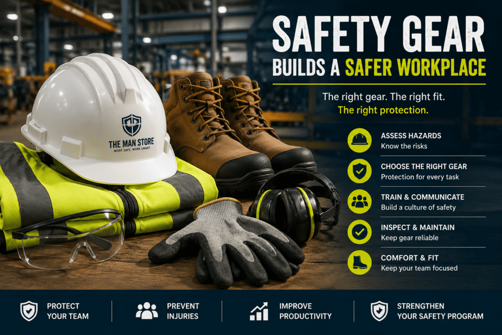 How to Build a Safer Workplace with the Right Safety Gear feature image The Man Store