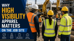 Why High Visibility Apparel Matters on the Job Site blog feature image The Man Store