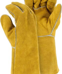 Majestic 1514S Brown Welders Glove side split with Heatshield - Kevlar Stitched, Flame Retardant - Box/12 Pairs