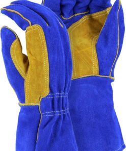 Majestic 1514BLT Blue Side Split Welders Gloves with Heat Shield, Kevlar Stitched, Flame Retardant, Large, Box/12 Pairs