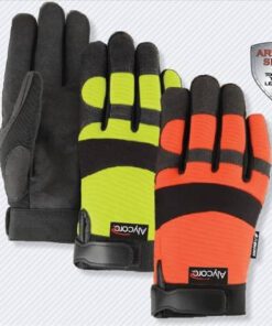 Alternative view of Majestic A1B37O Power Cut with Alycore Gloves - 2 Layers in Palm - 1 Layer in Fingers - Hi Vis Orange - 1 Pair