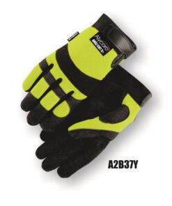 Majestic A2B37Y Alycore Armor Skin Mechanics Gloves Hi Vis Yellow - 1 Pair