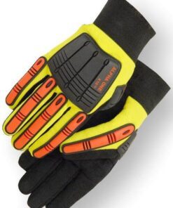 Majestic A2S42Y Alycore Armor Skin Knucklehead Alpha 1 Mechanics Gloves, Cut Level 5, Hi Vis Yellow - 1 Pair