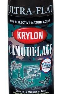 Krylon Camouflage with Fusion for Plastic Paint, Case/ 6 Cans
