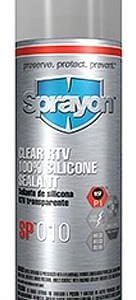 Sprayon S00010000 RTV Silicone Sealants SP010 Clear, Aerosol 8 Oz. Cans, Case/12